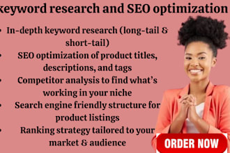 do keywords research and seo optimization for etsy listings