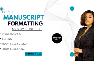 proofread edit and format your manuscript for amazon KDP