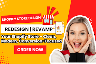 clone, design, redesign revamp, shopify store or shopify website