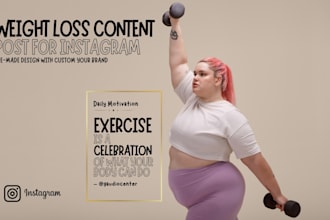 make weight loss post content for instagram