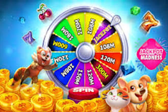 do slots game development, programing, user registration and dashboard