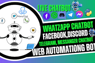 build a whatsapp chatbot via whatsapp bot api facebook messenger bot discord bot