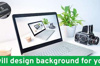 design a branded virtual office background in 1 hour