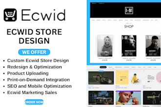 build ecwid website design ecwid store redesign product upload seo optimization