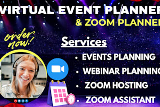 setup plan virtual event or host zoom webinar meeting planning planner assist