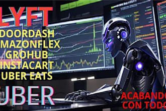 develop zifty bot, uber bot, grabber bot, and lyft bot