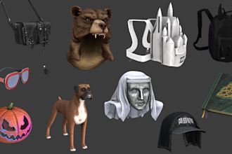 make roblox models clothes hats armor animal game assets and ugc using blender3d