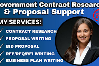 do government contract, rfi, rfq, rfp contract research and winning bid proposal