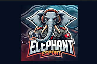 do amazing elephant mascot logo design with 1 day delivery