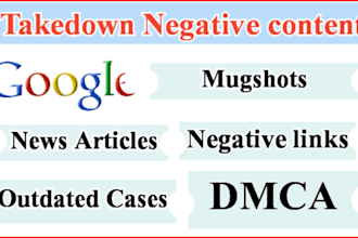 permanently remove mugshots,article,defamatory,cases,private content from websit
