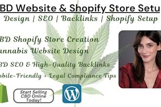 create cbd website cbd shopify store canabis website cbd backilinks seo