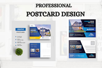 design eye catching postcards for direct mail, real estate,or event promotion