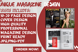 do attractive magazine design and layout newsletter catalog and booklet