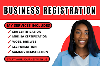 help you with mbe,wbe,8a,wosb certification, llc and samgov registration