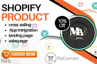 clone advertorial sales page on funnelish and fera shopify product cross selling