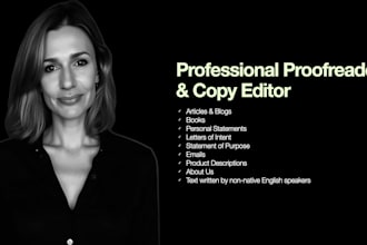 proofread and edit academic, thesis, and business text as your copy editor