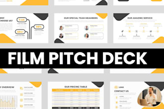 design film pitch deck, pitch presentation,  TV show, powerpoint for your film