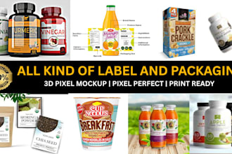 create a winning product label, packaging box design, supplement label design