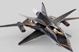 do 3d spaceship model, 3d battle spaceship model, fighter jet model for game