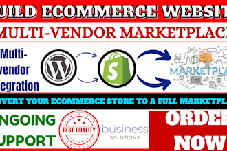 build shopify ecommerce website developement store via multi vendor marketplace