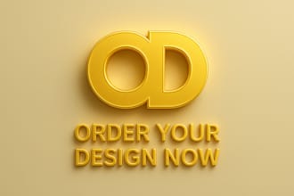do luxury gold 3d logo for your brand
