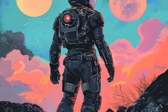 make sci fi character illustration or sci fi character art