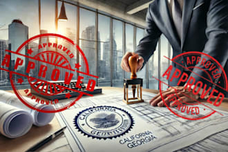 review stamp as licensed civil and structural engineer in california and georgia