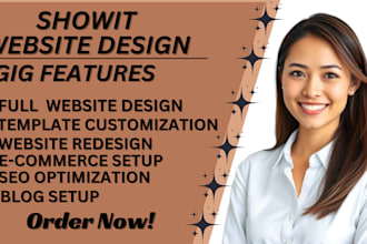 design and redesign showit website or template