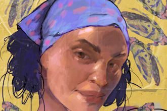 draw a stylized portrait