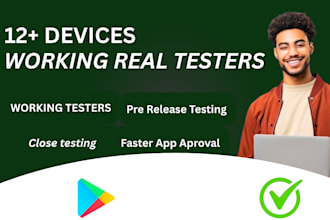 provide real 12 tester for goggle play app closed testing
