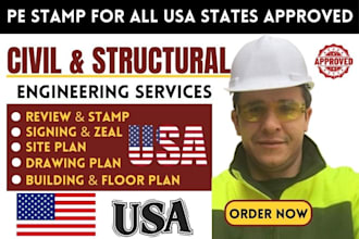 do usa agricultural stamp review and sign civil engineering for city permit
