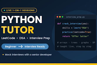 be your expert python tutor for leetcode, dsa, and interview prep