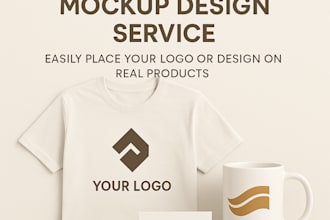 professional and realistic mockups for your logo or product