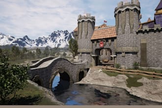 do 3d game environment in unreal engine metaverse game level design game world