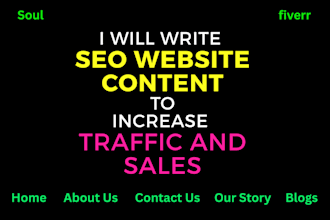 write SEO website content to increase traffic and sales