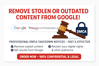 file a dmca takedown notice to remove stolen or outdated content from google