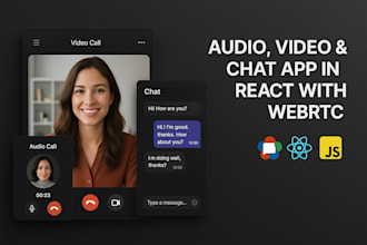 develop audio, video, and chat app with webrtc in react