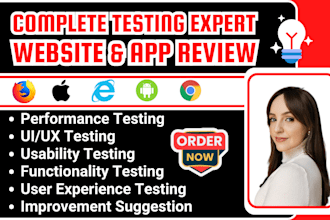 do user app testing, QA website testing review for yours android app and IOS app