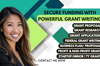 grant writing proposal research application rfp business plan nonprofit 501c3