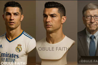 sculpt custom 3d head, 3d bust, 3d face model, 3d modeling ready for 3d printing
