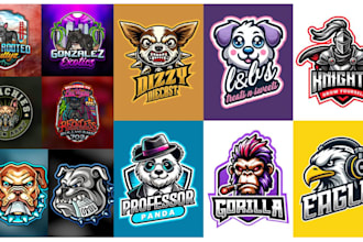 create a fun and eye catching cartoon logo design for you