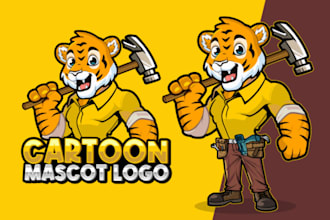 do professional animal cartoon character and mascot logo