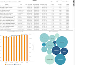 create dashboards, spreadsheets, and database using microsoft office and tableau