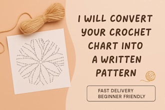 convert your crochet chart into clear written instructions