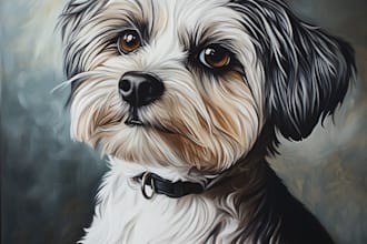 draw custom pet portrait