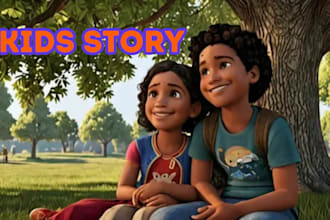illustrate kids storybook with beautiful cover and artwork