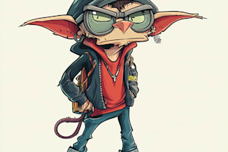 design a 2d cartoon character