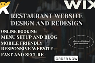 build a wix restaurant food website online food ordering service website