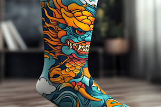draw a unique socks design