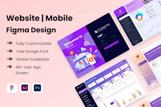 create modern figma website design with clean UI UX mockups